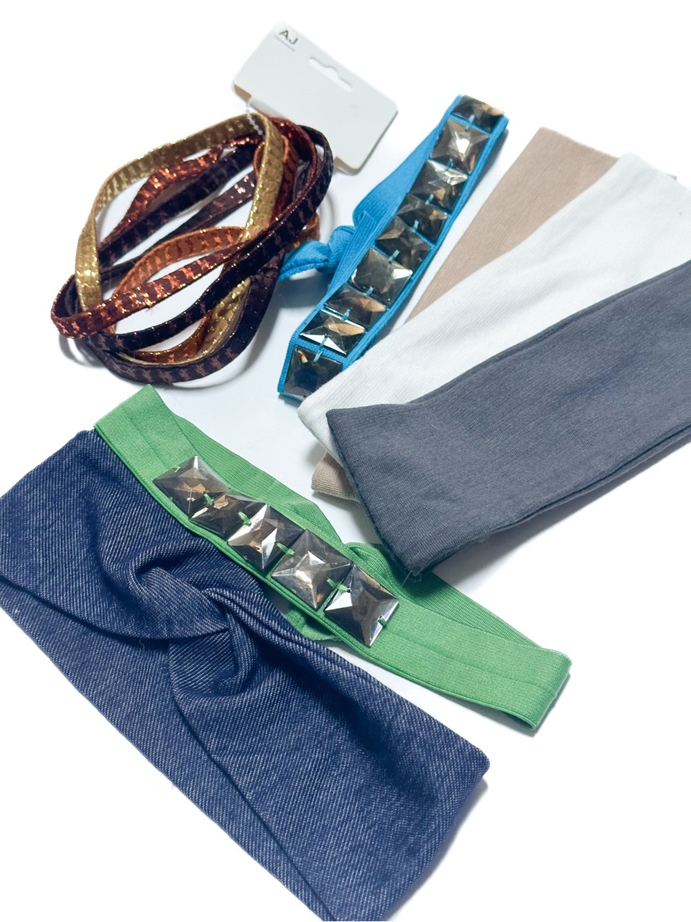 Bundle of Assorted Headbands NWT NWOT Mixed Styles Multicolor Rhinestone Stretch